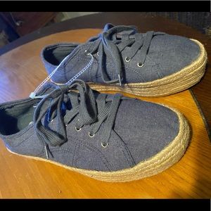 Report Blue Denim Lace ups